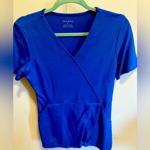 Jaanuu Scrub top Size Small Royal Blue